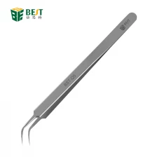 China BEST Q5 Ultra Precision Tweezers Stainless Steel Curved Tweezers Pliers with Fine Tip manufacturer