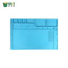 China BEST S-180A1 Maintenance Platform Insulation Magnetic Repair Insulation Pad Soldering Silicone Heat Resistant Table Mat manufacturer