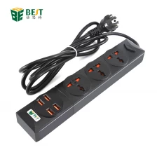 الصين BKL-01 EU standard socket 2 3 gang power outlet with European standard 4-way USB socket الصانع