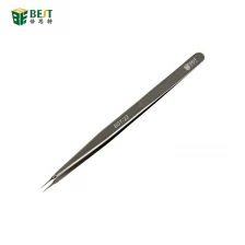 China BST-22 Hand Polish 3D Tweezers High Sharp Flying Line Super Hard Tweezer for Planting Tin IC Chip Micro Repair Forceps manufacturer
