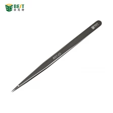 China BST-23 stainless steel tweezers straight tip OEM tweezers For Mobile phone motherboard repair precise wire jump manufacturer