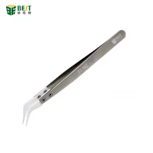 China BST- 73 MZ Anti-static ceramic and stainless steel tweezers of custom eyelash applicator tweezers eyebrow manufacturer