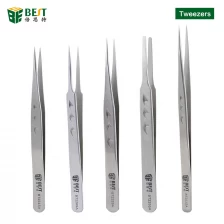 China BST-Matt Tweezers Pointed Straight Curve Eyelash Tweezers fabricante