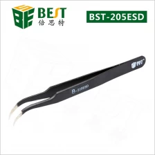 中国 弯曲的镊子睫毛延长不锈钢BST-205ESD 制造商