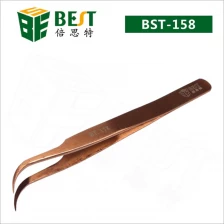 China High Quality Tweezer Black Color Coating Tweezers  Best  Supplier BST-158 manufacturer