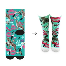 China customized printing socks suppliers,sublimation sock on sale factory manufacturer
