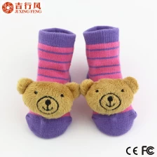 Китай Профессиональные носки Производитель в Китае красивый фиолетовый 0-12 месяцев Детские носки хлопка производителя