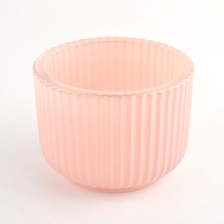 China Striped Glass Candle Vessels 10oz Glass Candle Jars Wholesale manufacturer
