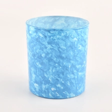 China Beautiful Colorful Glass Candle Vessel Luxury candle Jar manufacturer