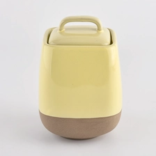 China New Design Ceramic Candle Jar with Lids for Home Decoration manufacturer
