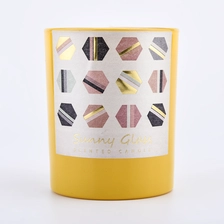 China custom color glass jars for candle making 8oz glass candle holder manufacturer