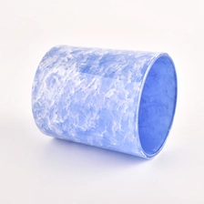China Customized Pattern Empty 300ml Glass Candle Containers with home decor manufacturer
