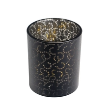 Cina Candele profumate in barattolo di vetro nero con motivo vuoto laser a spruzzo colorato con coperchio in legno produttore