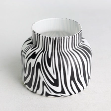 Cina Trasferimento d'acqua Finita finitura a forma di bottiglia zebra a forma di zebra jar di candela in vetro produttore