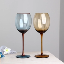 Cina Set di bicchieri di vino rosso marrone blu colorato di 2 produttore
