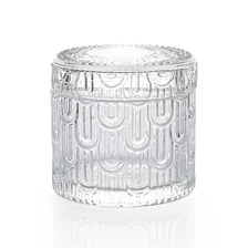 China 9x6.5cm Luxury  Embossed Candle Vessel Supply manufacturer