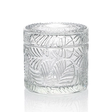 China 9x6.5cm Elegant Embossed Candle Glass Wholesale manufacturer