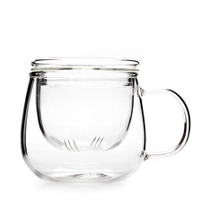 China 17oz Sustainable Bososilicate Glass Tea Cup with Glass Filter manufacturer