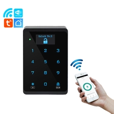 porcelana Cerradura de puerta inteligente más barata ABS con pantalla OLED, Control de acceso con teclado táctil Digital, sistema RFID de lector de tarjetas de proximidad fabricante