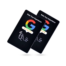 China Custom Printing 13.56MHz Review Card NFC Google Review Card NTAG213 Plastic NFC Review Card manufacturer