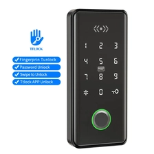 China Smart Locker Lock, Electronic TTLOCK APP Bluetooth 13.56Mhz RFID Fingerprint Drawer/Cabinet Lock with Keypad Password manufacturer