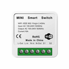 China Vendas quentes de alta qualidade 16a mini interruptor wi-fi inteligente diy suporta módulo de interruptor wi-fi de automação de controle bidirecional fabricante