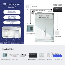 China China Factory Supplier Office Access Control System Kit Access Control Card Reader with 280kg Magnetic Lock manufacturer