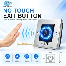 China 12V 24V Touchless Exit Button Indoor Access Control Switch with 433MHz Remote No Touch Electronic Lock Release Switch manufacturer