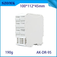 中国 100*112*45毫米AK-DR-95 PCB电路板工业电子终端盖板PA66 DIN Rail塑料外壳 制造商