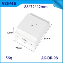 中国 88*72*71mm AK-DR-98无线网关壁挂箱PCB DIN导轨终端ABS塑料外壳 制造商