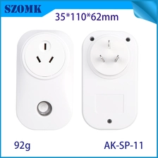 China AK-SP11 AU Standaard 35*110*62mm PC Flame Retardant-V0 Smart Socket Plug Case Plastic behuizing fabrikant