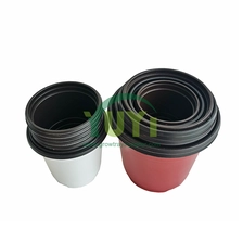 Trung Quốc 4 5 6 8 Inch Nhà kính Vườn ươm Cây giống Tròn Trắng Đỏ Ngoài trời Chậu nhựa Kích thước lớn cho Cây trồng nhà chế tạo