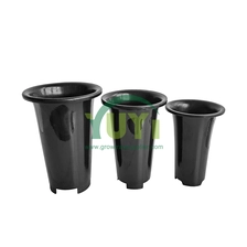 Trung Quốc Bán buôn chậu hoa lan có đường kính lớn 150mm - 225mm giá rẻ tròn cao màu đen nhà chế tạo