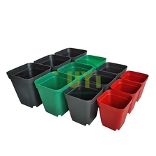 Chine Mini Pots carrés en plastique PP pour plantes succulentes, pépinière de jardin, blanc, rose, bleu, noir, vert fabricant