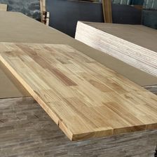 China Hardwood Rubberwood Finger Joint Table Top Durable Solid Wood Desk Top for Dining Table Office Table Furniture manufacturer