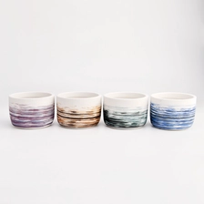 China Two Wicks Ceramic Candle Vessels 480ml 14oz Ceramic Candle Vessels manufacturer