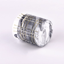 China luxury new pattern glass candle jars for home decor wholesale manufacturer