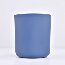 China custom round bottom candle jar frosted glass manufacturer