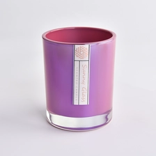 China Colorful electroplated unique for candle making empty glass candle jars manufacturer