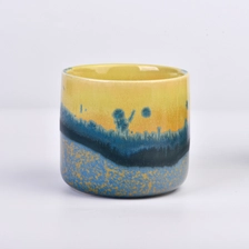 China unique pattern ceramic candle container empty ceramic candle jars supplier manufacturer