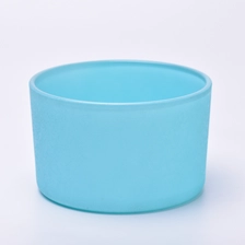 China Large capacity glass candle jar matte glass candle container wholesale manufacturer