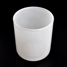 China Classic White Glass Candle Jars Wholesale manufacturer