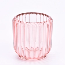 China 6oz Glass Candle Holders Ribber Glass Candle Vessel manufacturer