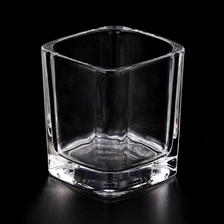 China Square Glass Candle Holders 8oz Glass Candle Vessel Wholesale manufacturer