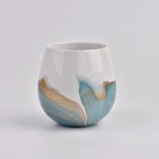 China Luxury Ceramic Vessels For Home Decoration Ceramic Candle Vessel manufacturer
