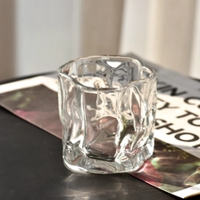 China transparent glass candle vessels unique glass candle holder wholesale manufacturer