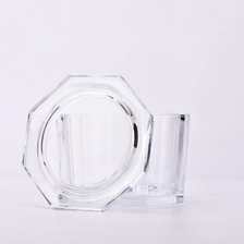 China Hexagonal Glass Jar With Lids Glass Vessel for Candle Making manufacturer