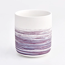 China Beautiful Ceramic Candle Vessels Wholesale Home Decoration Ceramic Candle Holders manufacturer