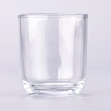 China 250ml Clear Glass Candle Holders Customized Color Glass Candle Vessels manufacturer