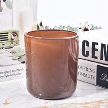 China Amber Glass Candle Holders Customized 15oz Candle Glass manufacturer